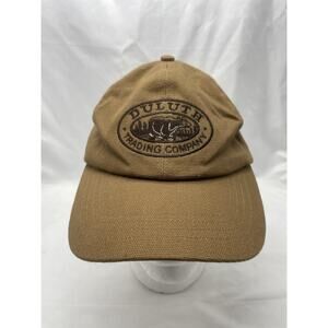 Light‎ Brown Duluth Trading Company Hat Embroidered Logo Adjustable Felt Lined